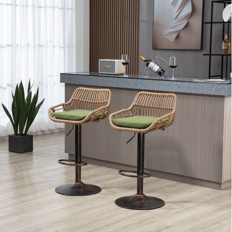 Silla taburete giratorio regulable para cocina y salón OKMYHOME (1/5)