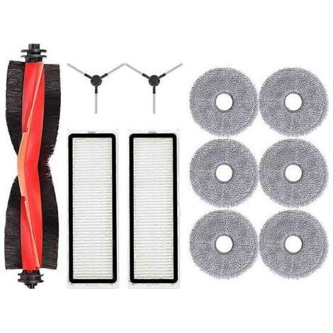 Pièces détachées pour aspirateur robot Xiaomi S20+ / S10 Plus / B108GL / B108CN B113CN : brosse principale, filtre HEPA et chiffon de nettoyage. (1/5)