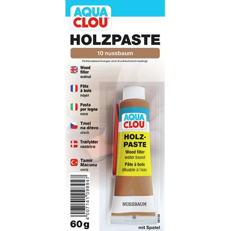 CLOU Aqua Clou Holzpaste 10 Nußbaum mit Spatel 60g (1/2)