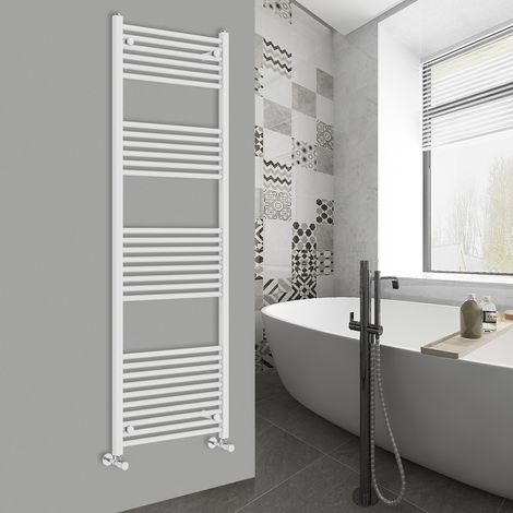 WarmeHaus Straight White Bathroom Ladder Radiator 1800x600mm (1/5)