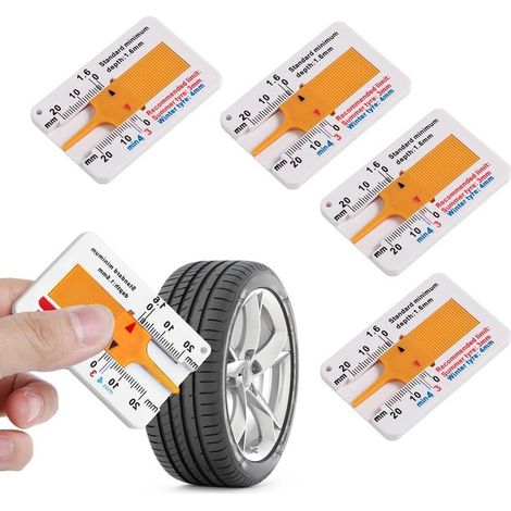 Pcs Jauge de Profondeur de Bande de Roulement de Pneu 0-20 mm pour Voiture Moto Van SUV camions (1/5)
