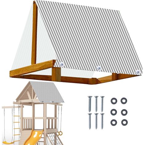 Toldo para parque infantil, toldo de repuesto para casita de juegos, cubierta impermeable y resistente al sol, piezas de equipo robustas, velas de sombra protectoras, ideal para áreas de juego al aire (1/5)