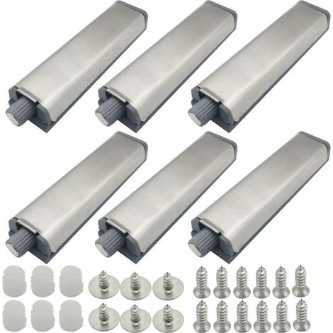 AMXCNOY 6 Stück Magnetische Schiebetürverschlüsse für Schranktüren, Schiebetür-Magnetverschlüsse für Schranksysteme, Pufferscharnierriegel, Metallverschlüsse, Magnetriegel (1/4)