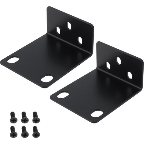 2 Supports de montage en rack réglables, métal, pour Hikvision série 76, HiWatch DVR NVR (1/5)
