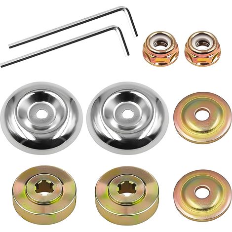 Sollbry – Kit de 10 accessoires pour débroussailleuse – Écrous M10 et capots de protection – Métal haute qualité – Compatible tondeuses à gazon (1/5)