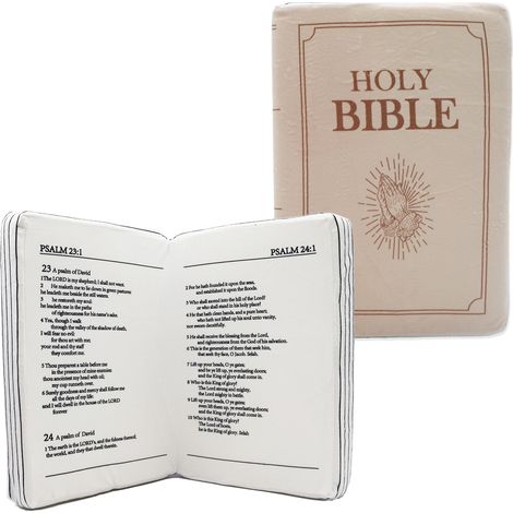 Coussin en peluche doux et agréable au toucher, motif Bibles, idéal pour la décoration intérieure, kaki foncé. (1/2)