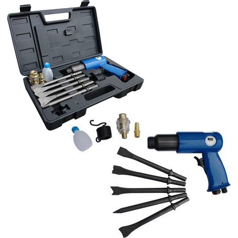 Güde Druckluft Meißelhammer 6 bar 350 l/min 3000 Schläge/min Hex 5 Meißel