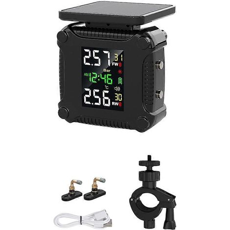 Reifendrucküberwachung für Motorräder und Elektrofahrzeuge, kabellose Digitalanzeige, integriertes TPMS (1/5)