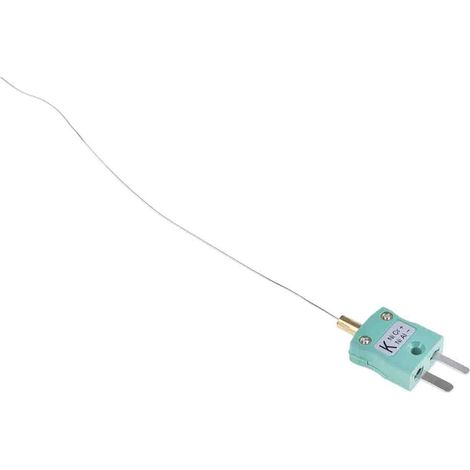 Thermocouple type K Ø 0.5mm, L 150mm, +750°C max à Fiche mâle miniature ( Prix pour 1 )