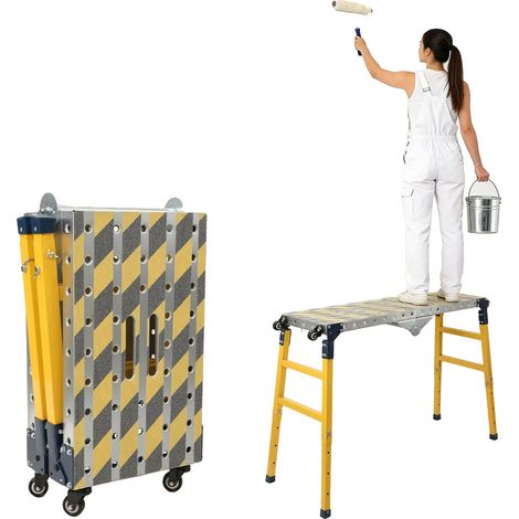 Plateforme de travail réglable en hauteur, Capacité de charge 500 kg, Plage de hauteur 60-90 cm, Taille du plateau 36x120 cm, Test de surcharge statique 750 kg, Test de fatigue dynamique 300 kg (1/5)