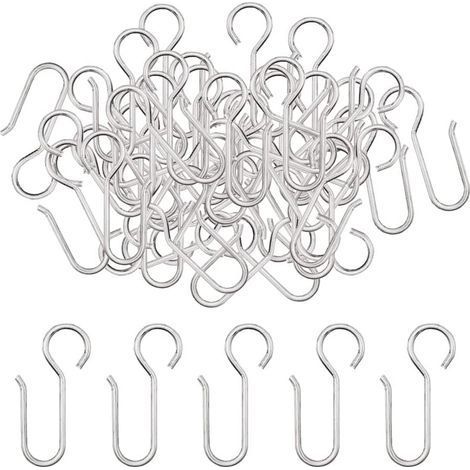 Crochets agrafes pour Rideaux,40 pièces Crochets Rideaux Rail,Crochet pour Rideau en Zinc à Usage intensif,pour Les Rideau de Porte,etc(50x28mm) (1/5)