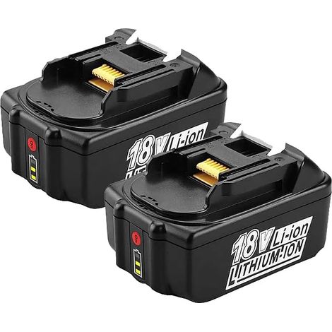 Batterie de Rechange 18V 5.0Ah BL1850B pour Makita 18 Volt LXT avec indicateur de Puissance Batterie pour Outils électriques BL1860B BL1850B BL1850 BL1840B BL1840 BL1830 BL1815B BL1815, 2 pièces (1/5)