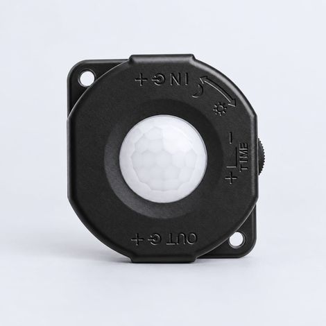 Détecteur de Mouvement PIR 120º pour Ruban LED 12/24V DC Connecteur Jack Noir (1/2)