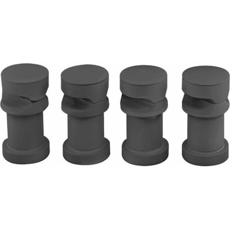 Milano Aruba Set of 4 Horizontal Radiator Brackets - Anthracite