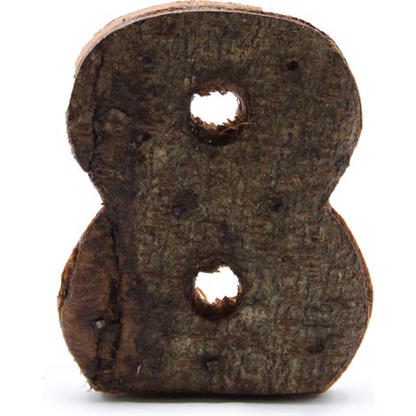 Numéro d'écorce rustique - "8" - 7 cm- Vendu par 1