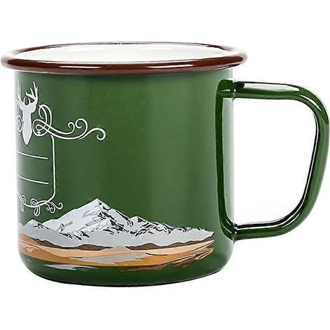 Mug émaillé vintage épais pour le camping, tasse à café, cadeau amusant pour le bureau, la maison ou les activités de plein air (1/5)