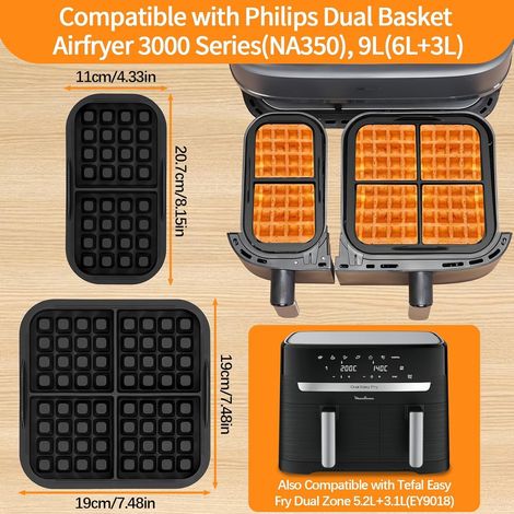 Philips Airfryer Zubehörset (2-teilig), doppelseitige Silikon-Backform