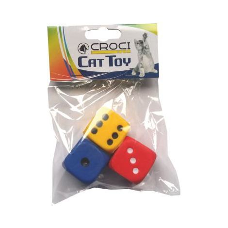 Set 3 pezzi Gioco Gatto Cube assortito. 3.5cm