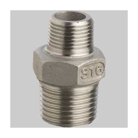 RACCORDO NIPLES RIDOTTO IN ACCIAIO INOX - 1" x 3/4