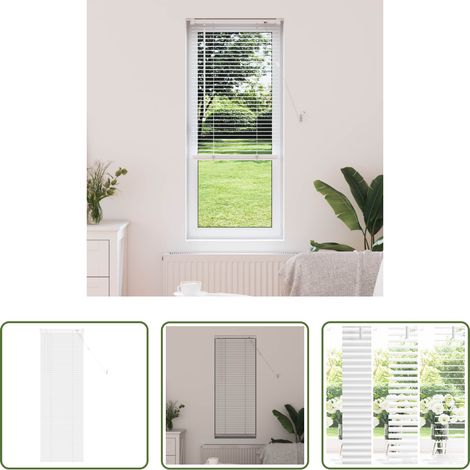 vidaXL Contrôle de la lumière - Store Vénitien Réglable Blanc 150 x 60 cm PVC (1/5)