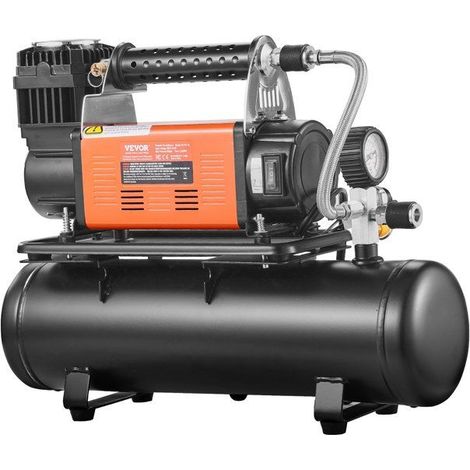 Compresseur d'air portable 12 V - Réservoir 6 L - 180 L/min - 10,3 bar - Manomètre numérique (1/5)