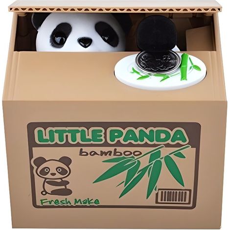 Stealing Coin Cat Mignon Tirelire Piggy Bank, Panda (1/3)