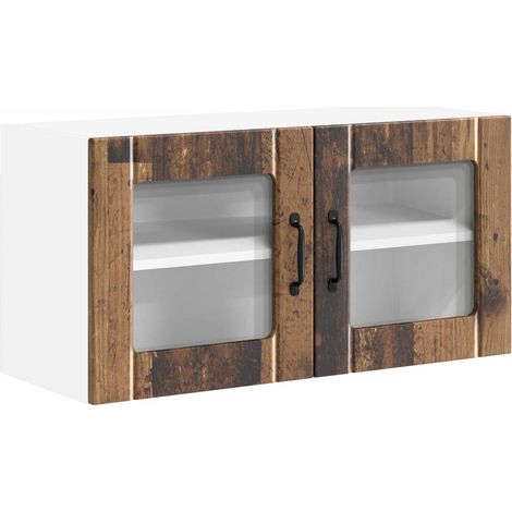 Maison Exclusive - Armario de vidrio para pared LUCCA Madera enve