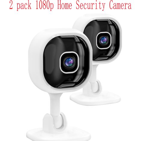 Home Security Camera 2 Pack WIFI Indoor Surveillance with Night Vision, 2-Way Audio,Wi-Fi,2.4 GHz 1080P,,Motion Detection (1/4)