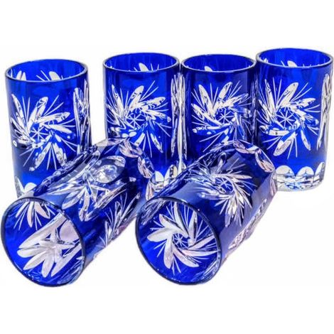 Vasos de vodka de cristal cobalto de 30 ml Molinillo de aceitunas (1/5)