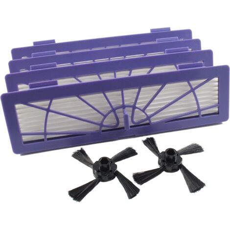royaluxe- Pour Neato Botvac Connected D Series D7 D80 D85 D3 D75 D5 70E 75 80 85 Pièces D'Aspirateur - 2 Brosses Latérale Et 4 Filtres Haute Performance Pour Neato Botv (1/5)