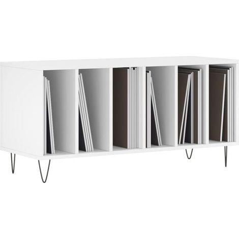 Meuble de Rangement Blanc 100x38x48 cm, Armoire de Bureau en Bois d'Ingénierie avec Étagères, Placard de Stockage Moderne pour Salon et Chambre (1/5)