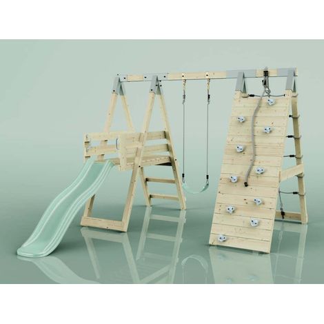 PolarPlay Klettergerüst Pinguin aus Holz in Grün