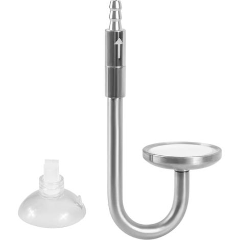 Diffuseur CO2 Acier Inoxydable - 1 Pièce - Nano Céramique - Clapet Anti-retour - Aquarium Eau Douce - 9,5 cm (1/5)