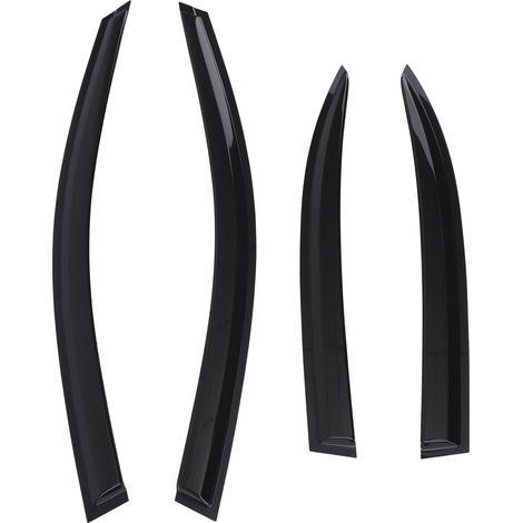 Rain Visor Shields for Mercedes C-Class 14-22 Outside Mount Black Tinted 4pc Set (1/5)