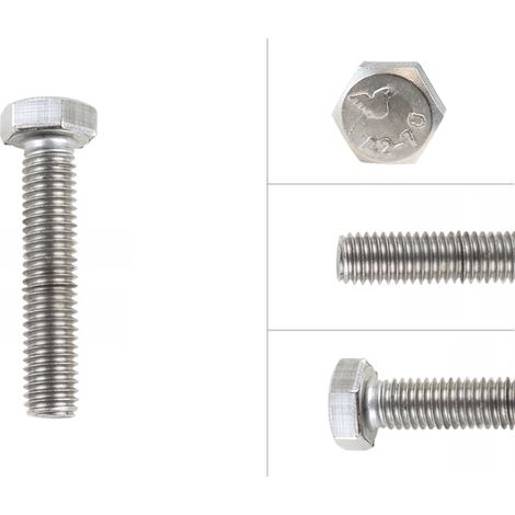 Boulon hexagonal inox M8 x 40 mm - 100 pièces