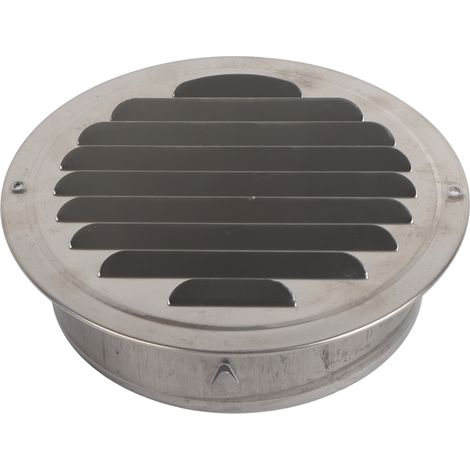 Grille de ventilation ronde en acier inoxydable 304 pour conduit d'évacuation d'air de cuisine et de salle de bain, 160 mm / 6,3 pouces (1/5)