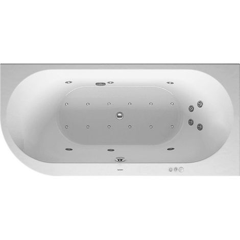 Duravit Whirlpool Darling New 1900x900mm, angolo a destra, con copertura in acrilico, telaio, 2 inclinazioni posteriori, set di scarico e troppopieno, Combi P - 760247000CP1000
