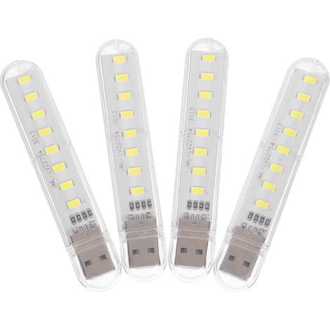 Lampe USB Mini LED 8 Diodes Portable pour Ordinateur Portable (1/5)