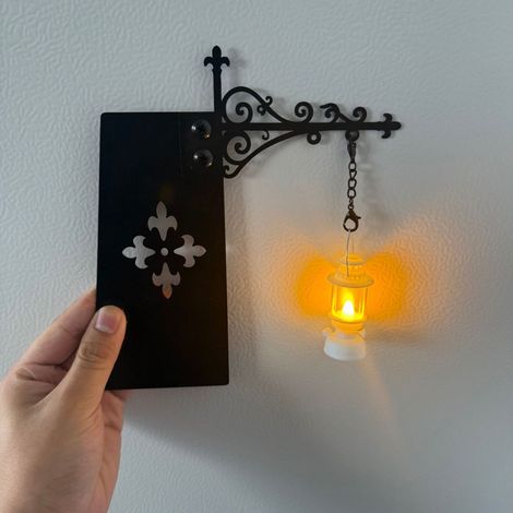 Lampe de bibliothèque décorative - Lanterne - Éclairage décoratif pour étagère - Décoration de maison pour les fêtes, Halloween et Noël - Cadeau idéal - Lanterne blanche (1/4)