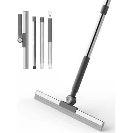 Balai Raclette Sol de Large 42cm, Raclette Douche Balai en Caoutchouc avec Long Manche réglable (113cm), Lave Vitre, pour Sol, Douche, carrelage, Cuisine, Patio, Jardin (1/5)