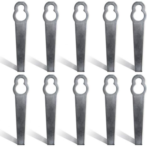 Confezione da 10 lame in plastica per tosaerba L83, lame di ricambio in plastica per tosaerba da giardino, lunghezza 83 mm, diametro del foro 117 mm — Crezuo