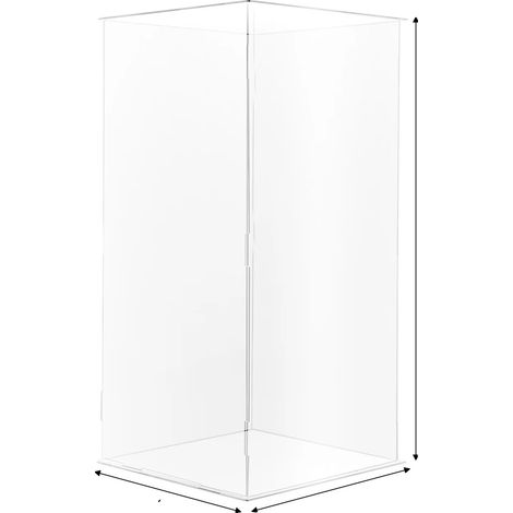 Vitrine, Acrylique Transparent, Design Minimaliste, Vert Foncé (1/2)
