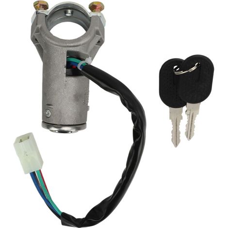 Interruttore di blocco accensione 4479518 Interruttore cilindro di blocco accensione con 2 chiavi di ricambio per Fiat Panda Mk1 126 127 128 132 (1/4)