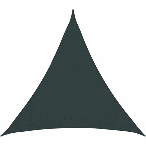 vidaXL Toldo Vela 2 x 2 x 2 m HDPE Triangular Verde oscuro (1/5)