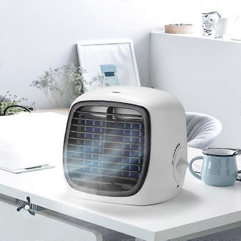 HONORNIC - Mini climatiseur portable USB pour la maison et le bureau, petit ventilateur, humidificateur, climatiseur de bureau rafraîchissant (1/5)