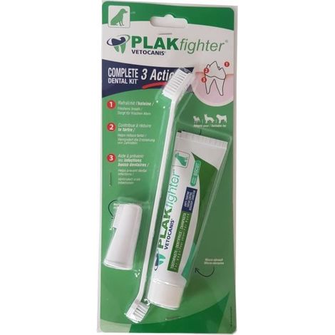 Kit Dentaire Chien - VETOCANIS - Hygiene dentaire avec Brosse a Dents, Biscuit Aromatisé, Dentifrice (1/5)