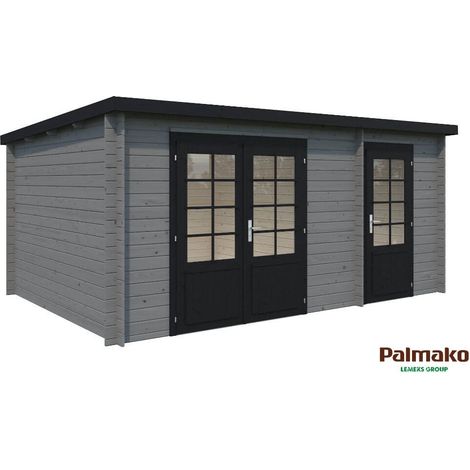 Abri de jardin en bois Ella 13,1 m2 Traité Marron (1/5)