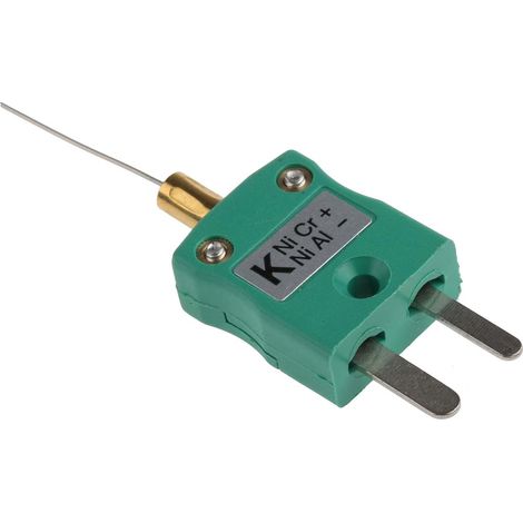 Thermocouple type K Ø 0.5mm, L 250mm, +750°C max à Fiche mâle miniature ( Prix pour 1 ) (1/3)