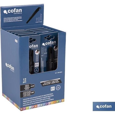 COFAN expositor de cúter antideslizante heavy duty 9 mm 12 uds. (1/3)