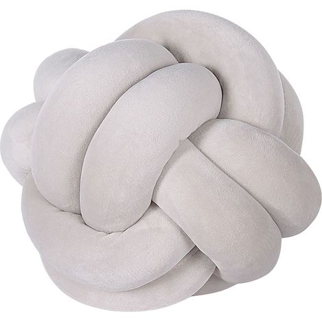 Throw Cushion MALNI Velvet 20 x 20 cm Light Grey Solid